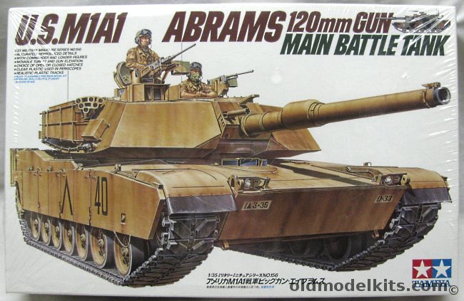 Tamiya 1/35 M1A1 Abrams 120mm Gun Tank, 35156 plastic model kit